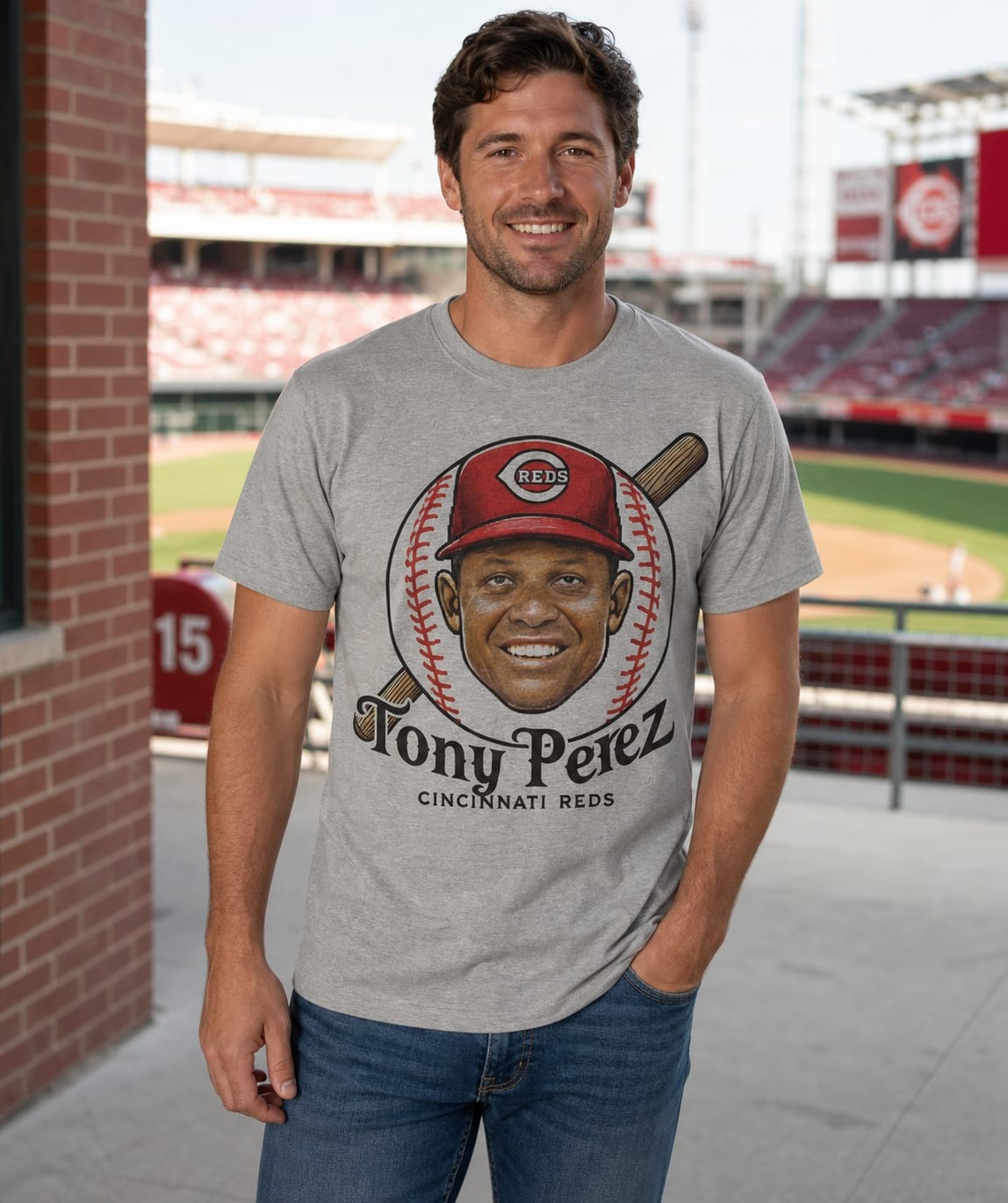 Cincinnati Reds Tony Perez Exclusive Retro Baseball Artwork Shirt