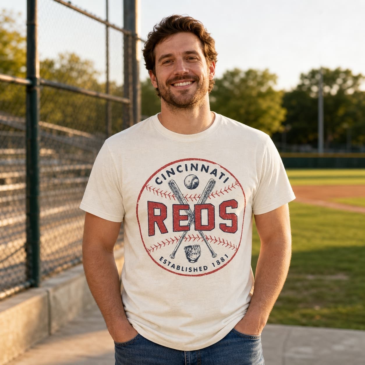 Cincinnati Reds Vintage Baseball 1881 Artwork Shirt
