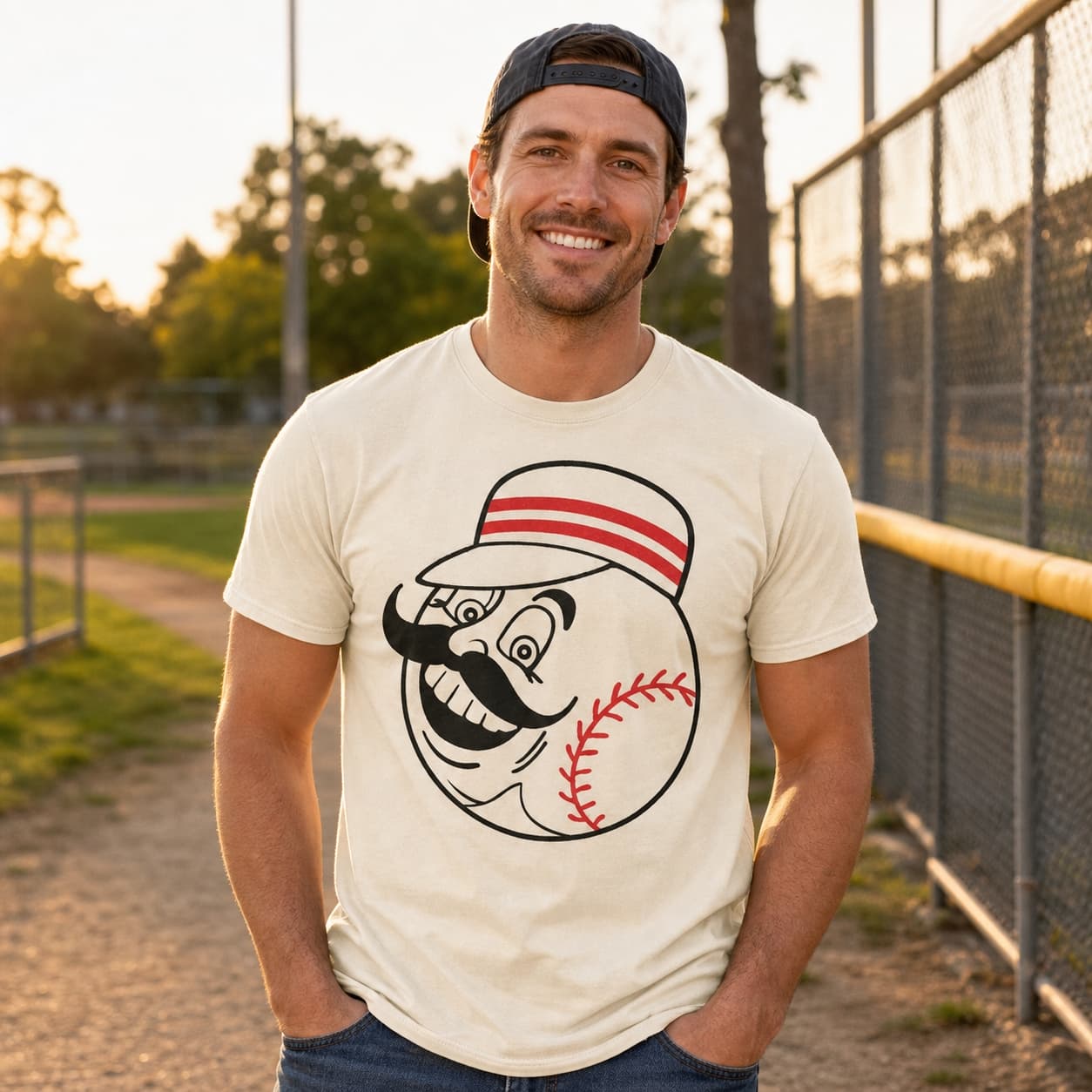 Cincinnati Reds Vintage Baseball Mascot 1954 Artwork Shirt