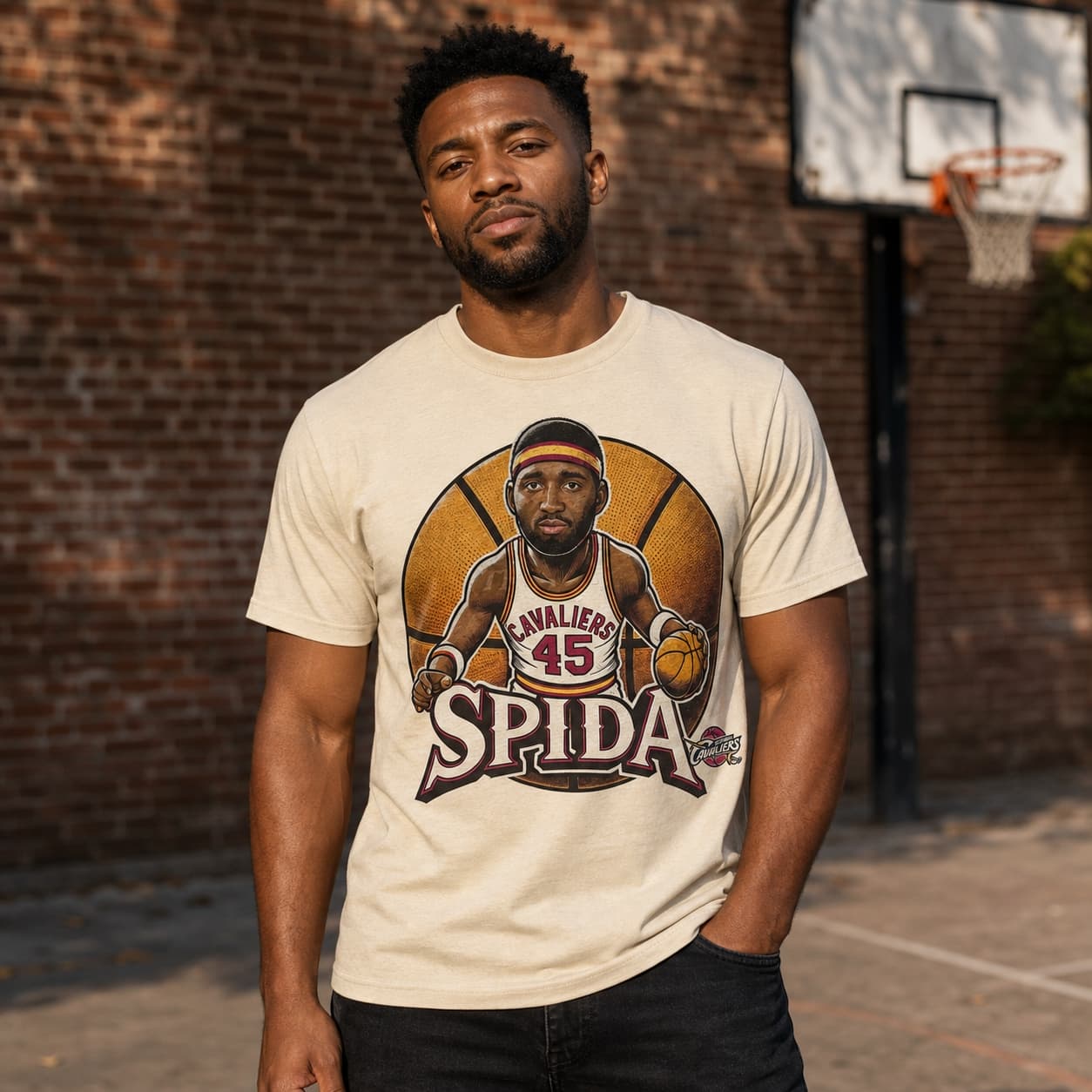 Cleveland Cavaliers Cavs Donovan Mitchell Spida Exclusive Retro Basketball Shirt