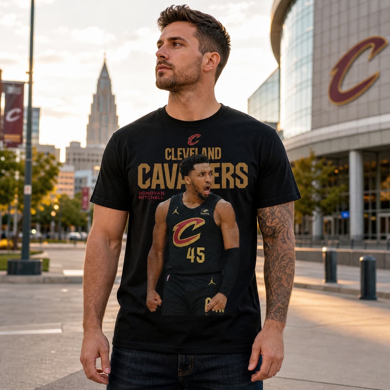 Cleveland Cavaliers Cavs Retro Donovan Mitchell Basketball Shirt