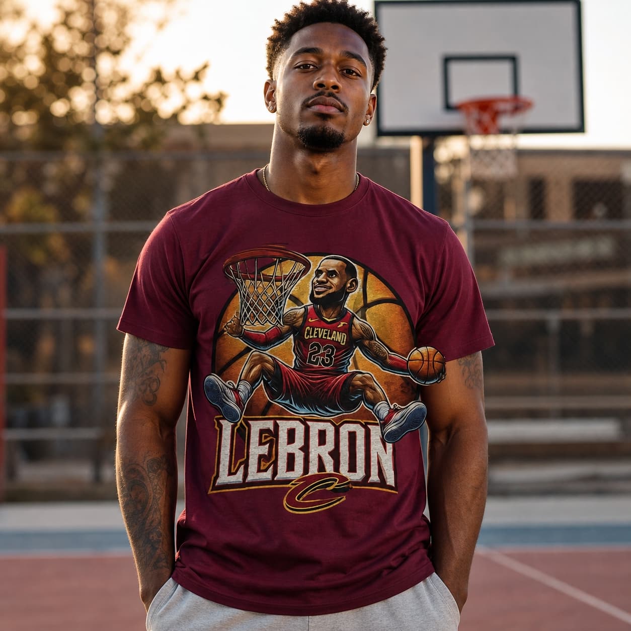 Cleveland Cavaliers LeBron James Exclusive Retro Basketball Shirt