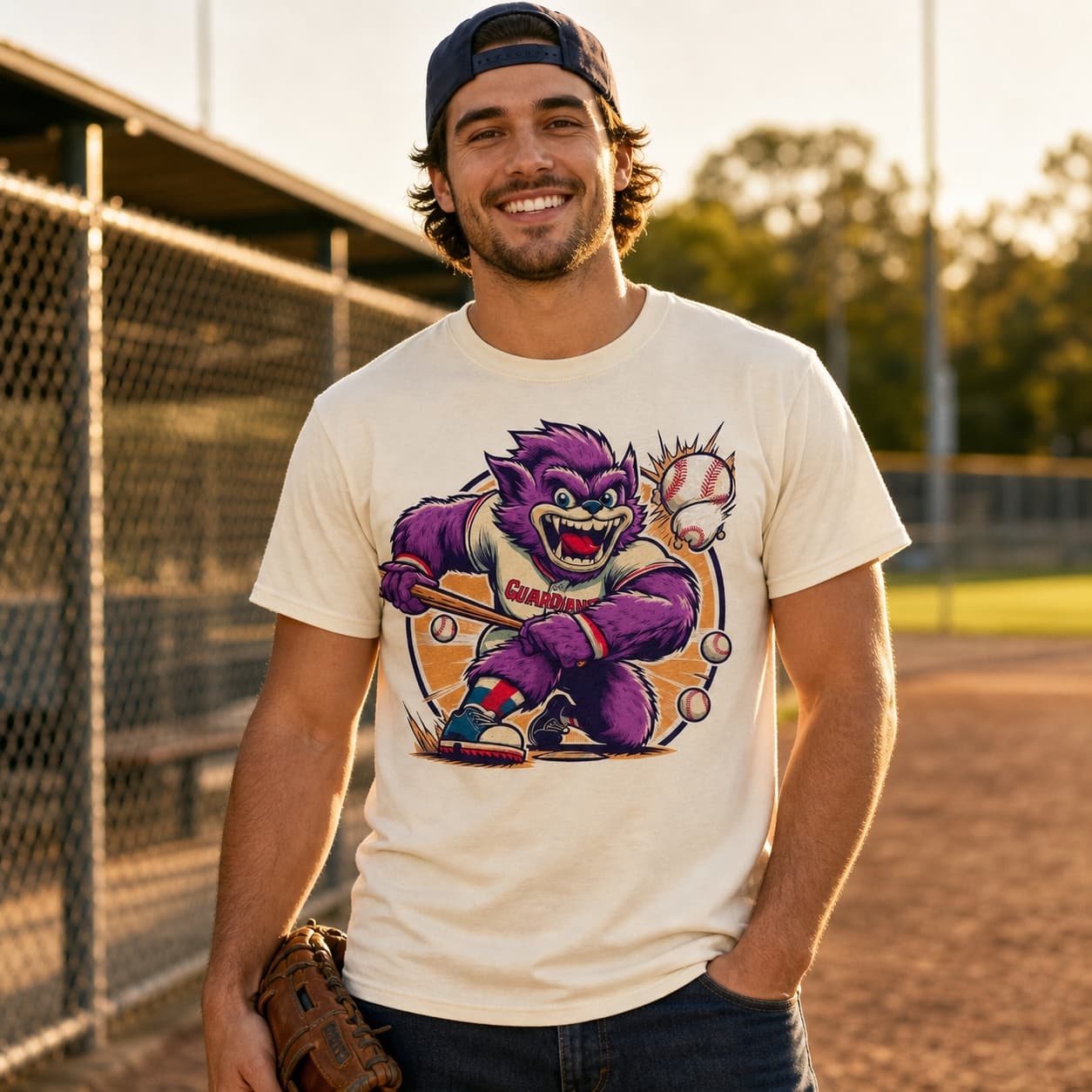 Cleveland Guardians Vintage Baseball Artwork Shirt