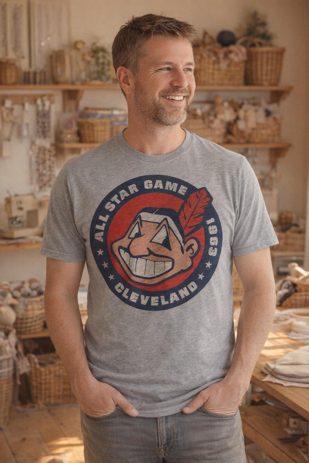 Cleveland Indians Retro All Star Game Baseball 1963 Artwork Shirt