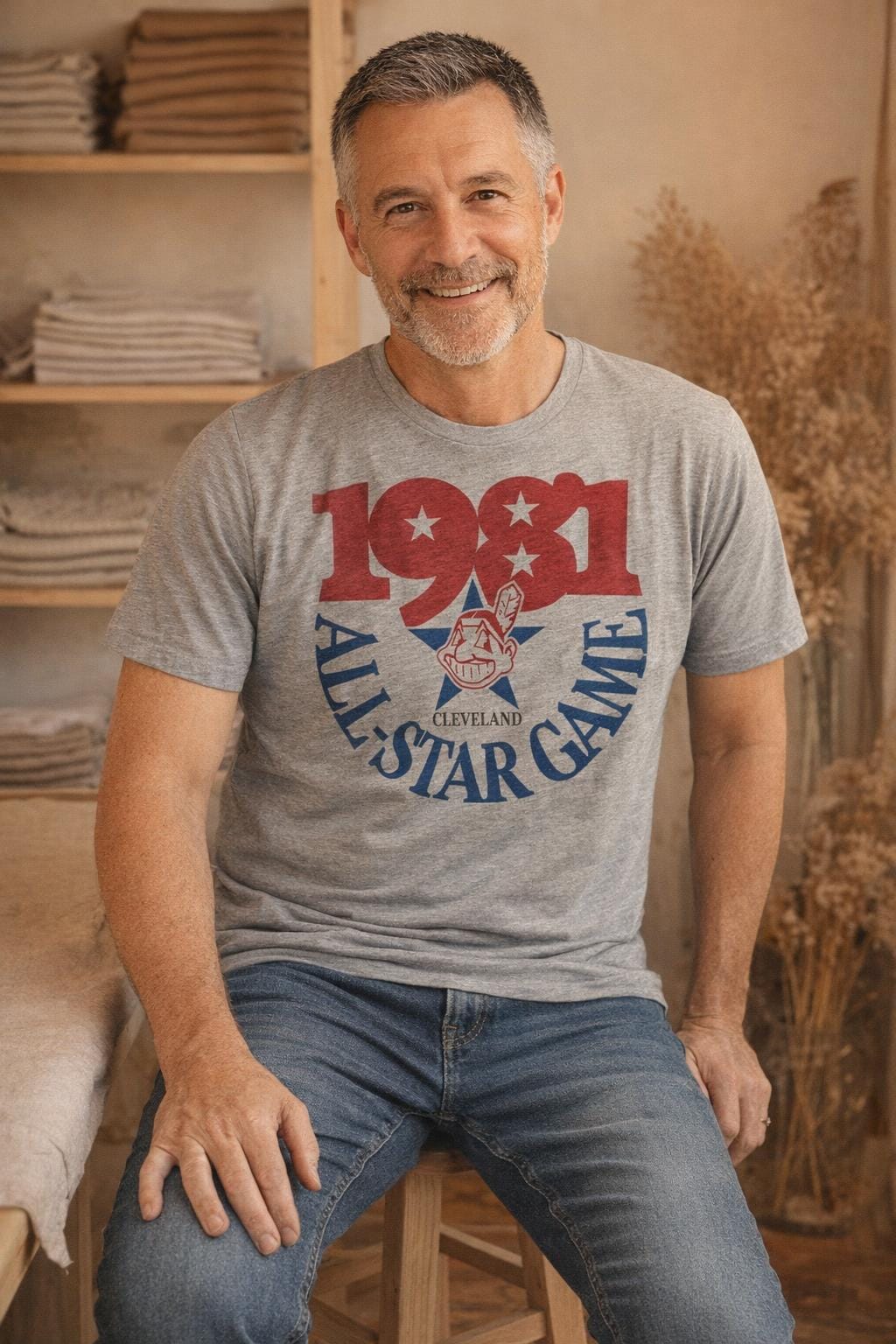 Cleveland Indians Retro All Star Game Baseball 1981 Artwork Shirt