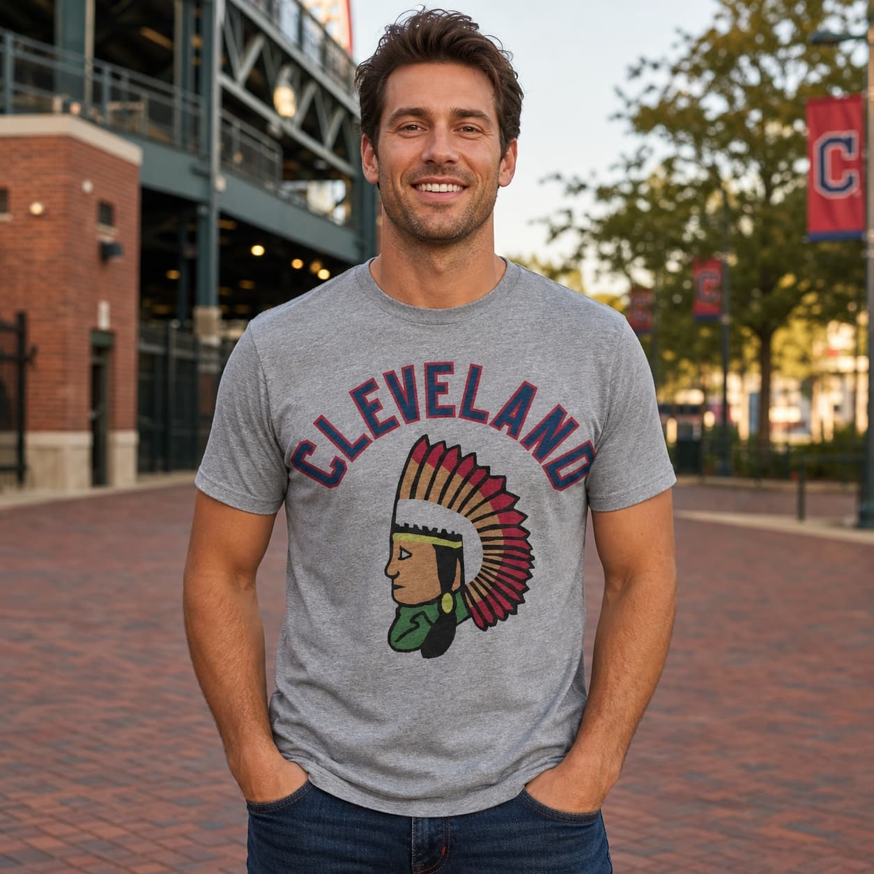 Cleveland Indians Retro Baseball 1933 Artwork Shirt