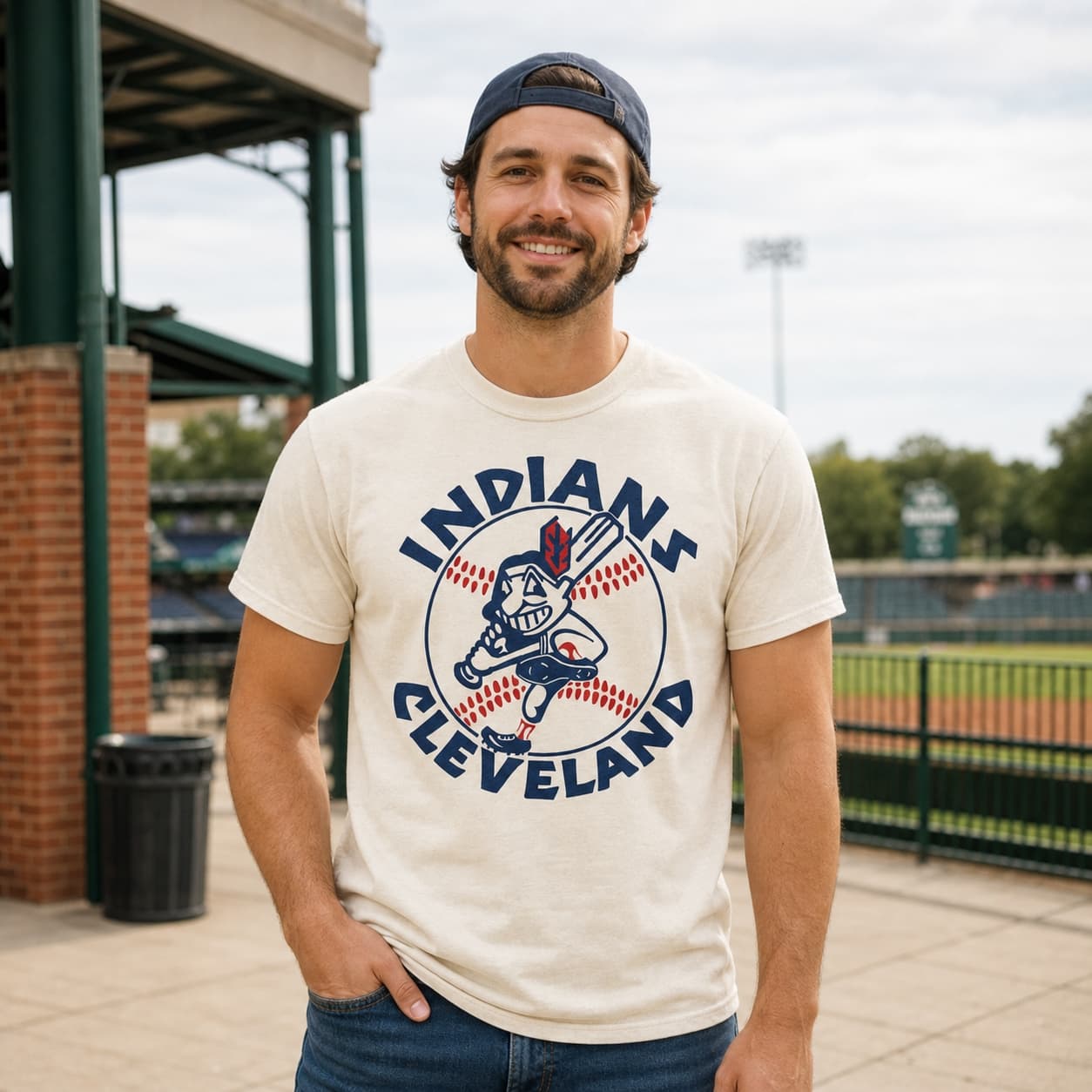 Cleveland Indians Retro Baseball 1974 Artwork Shirt