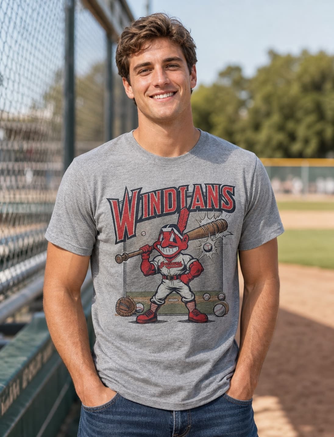 Cleveland Indians Retro Windians Baseball 1992 Artwork Shirt