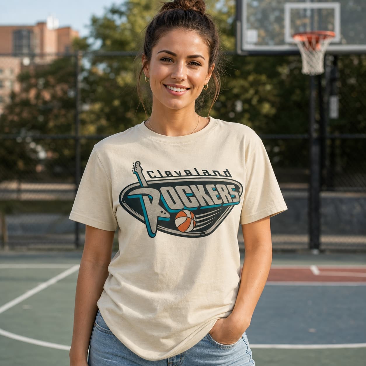 Cleveland Rockers Retro Basketball 1997 T-Shirt