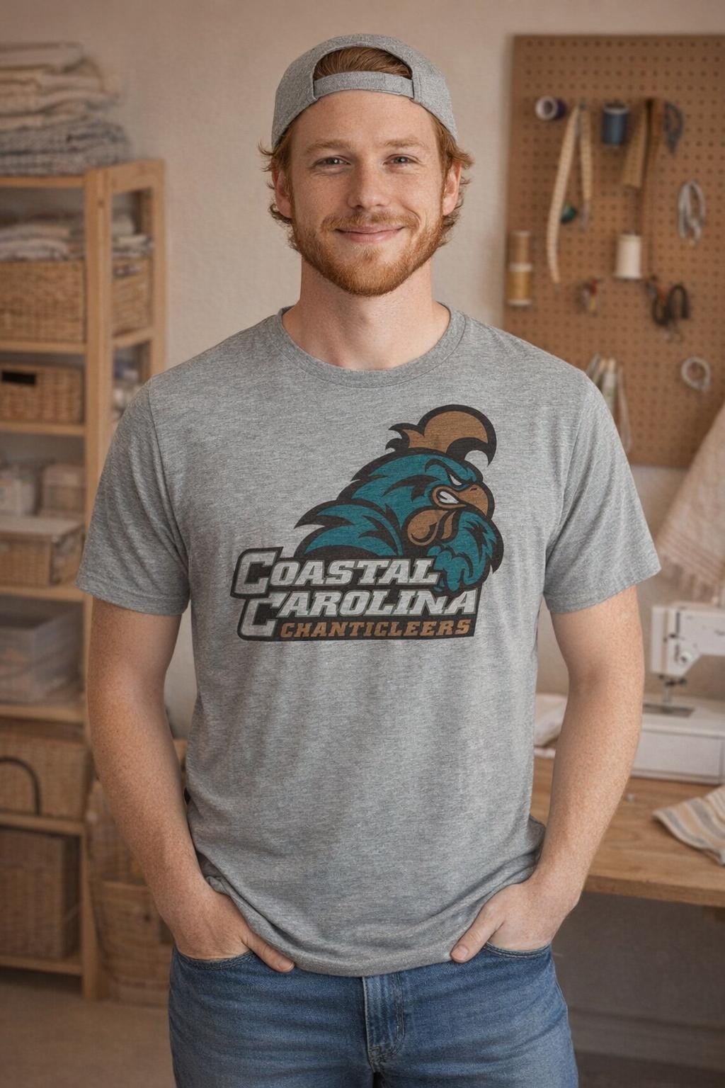 Coastal Carolina Chanticleers Retro Baseball Artwork T-Shirt
