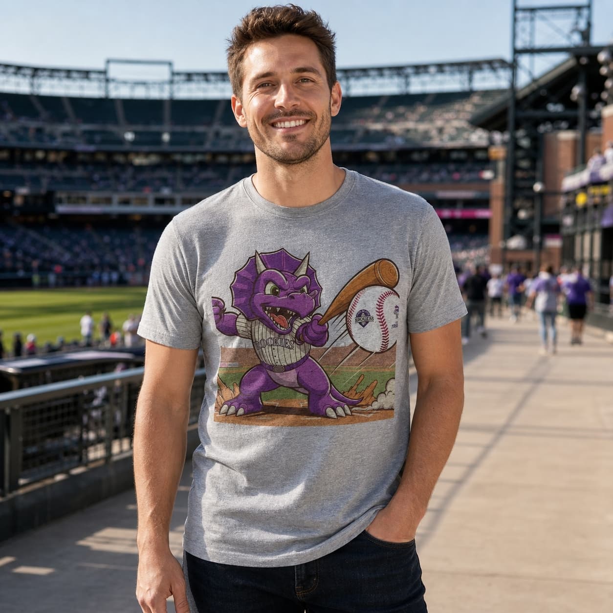 Colorado Rockies Retro Baseball Artwork Shirt