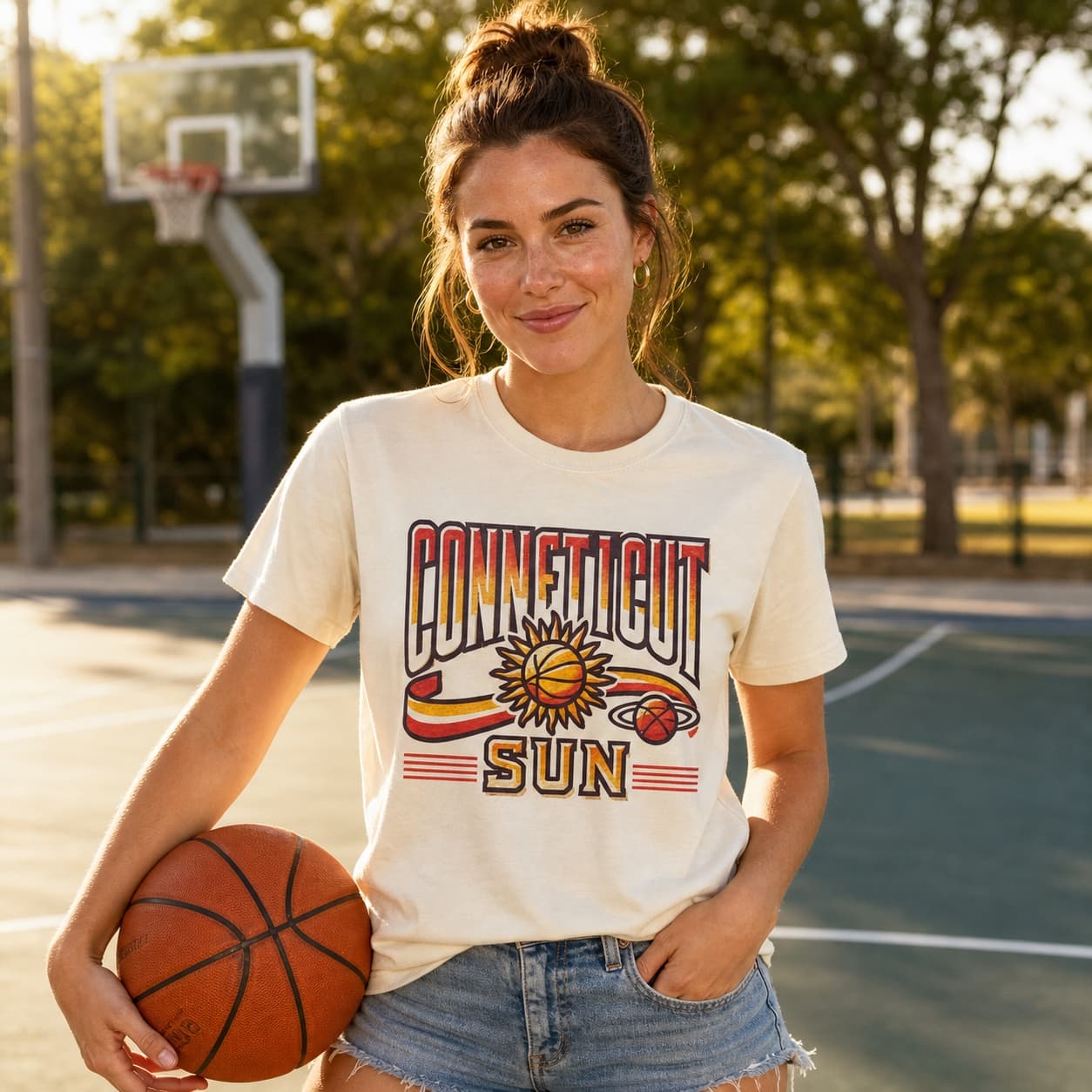 Connecticut Sun Exclusive Retro Playoff Basketball Shirt