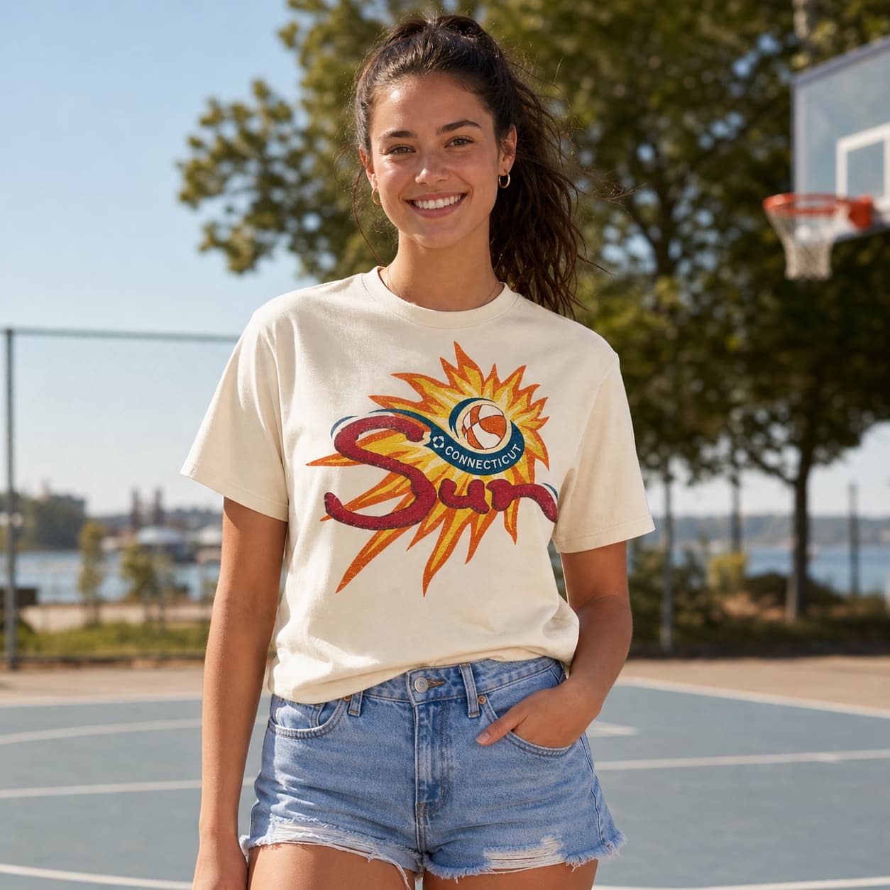 Connecticut Sun Retro Basketball 2003 Shirt