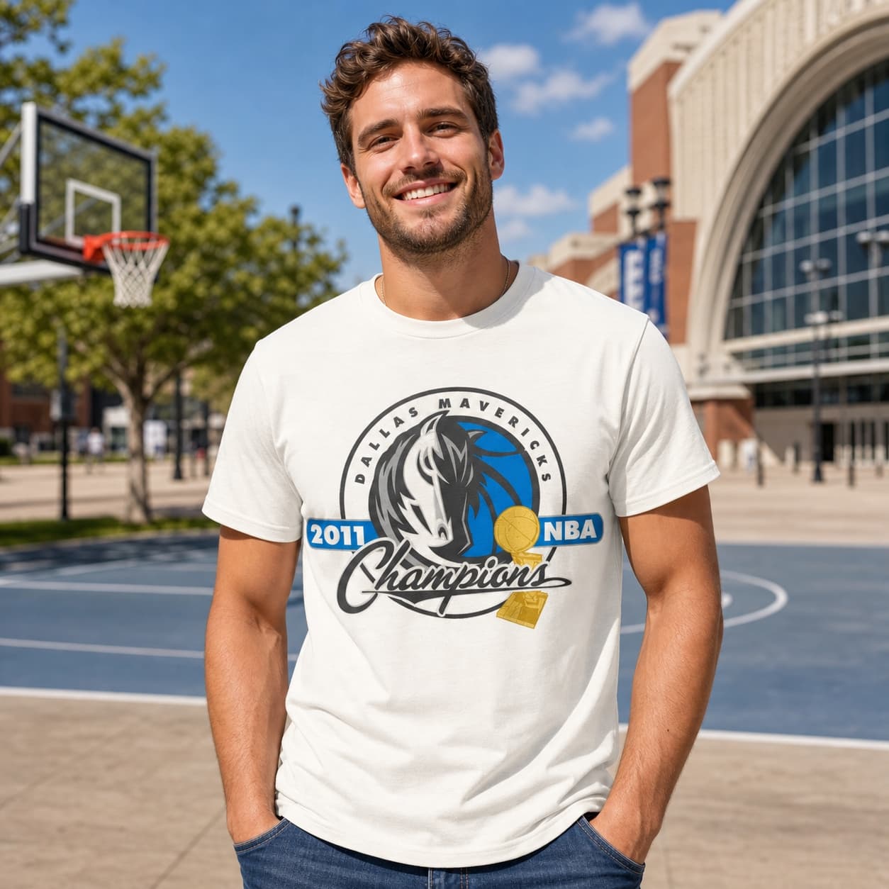 Dallas Mavericks Retro Basketball 2011 Champs Shirt