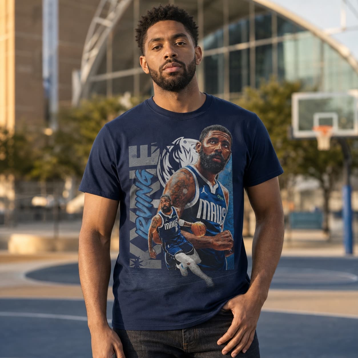 Dallas Mavericks Retro Kyrie Irving Basketball Shirt