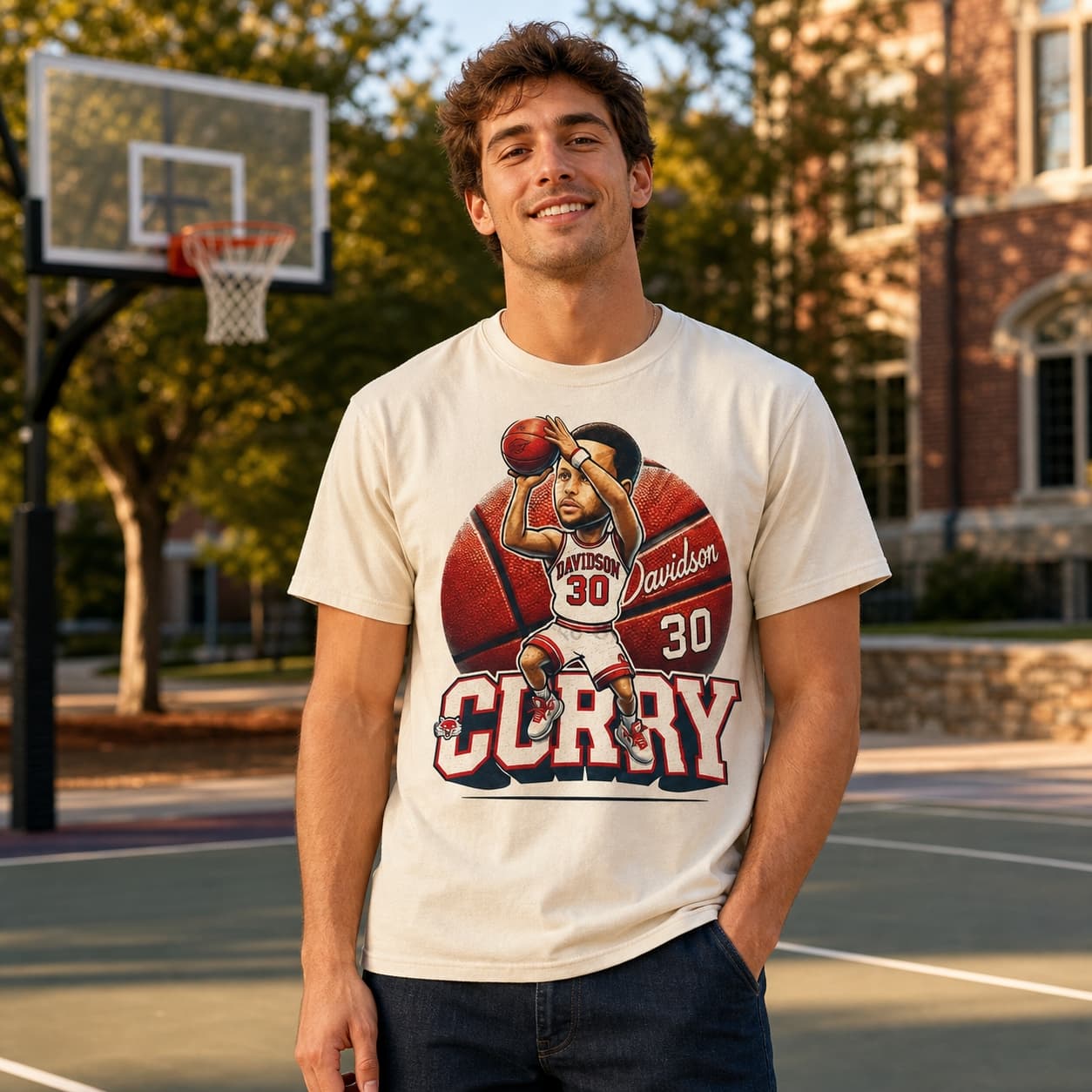 Davidson Wildcats Steph Curry Exclusive Retro March Madness Basketball Shirt