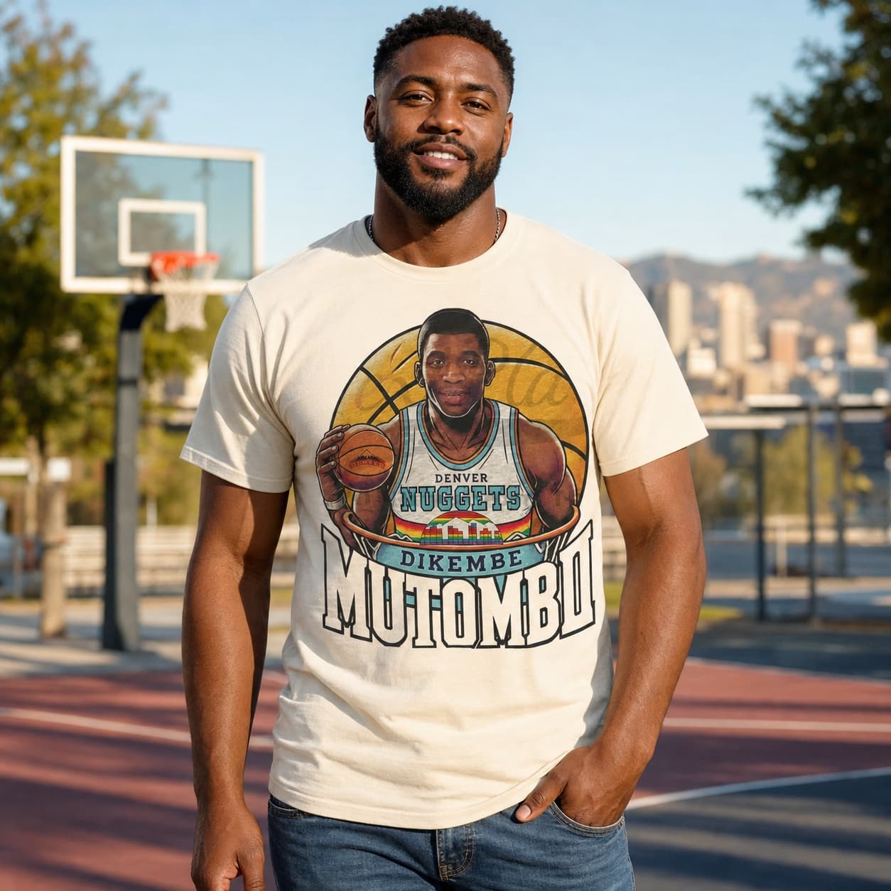Denver Nuggets Dikembe Mutombo Exclusive Retro Basketball Shirt