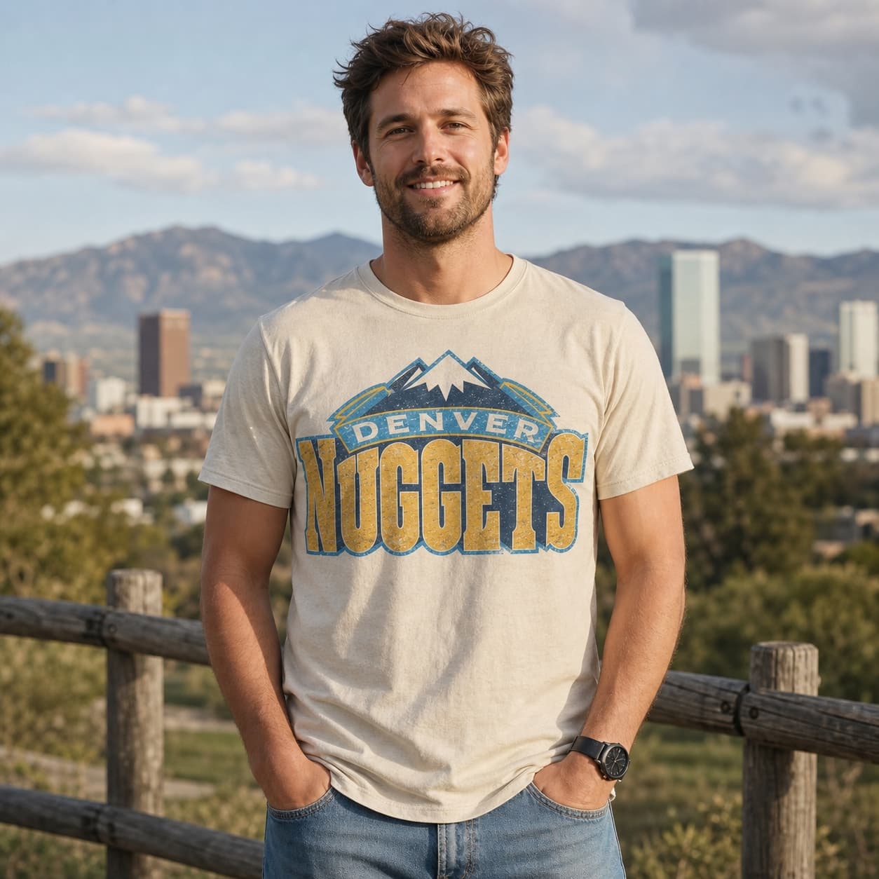 Denver Nuggets Retro Basketball 2008 Shirt