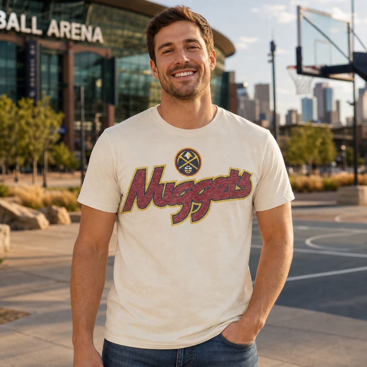 Denver Nuggets Retro Basketball Script Shirt