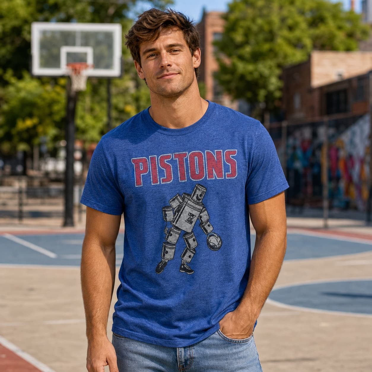 Detroit Pistons Retro Basketball 1941 Shirt