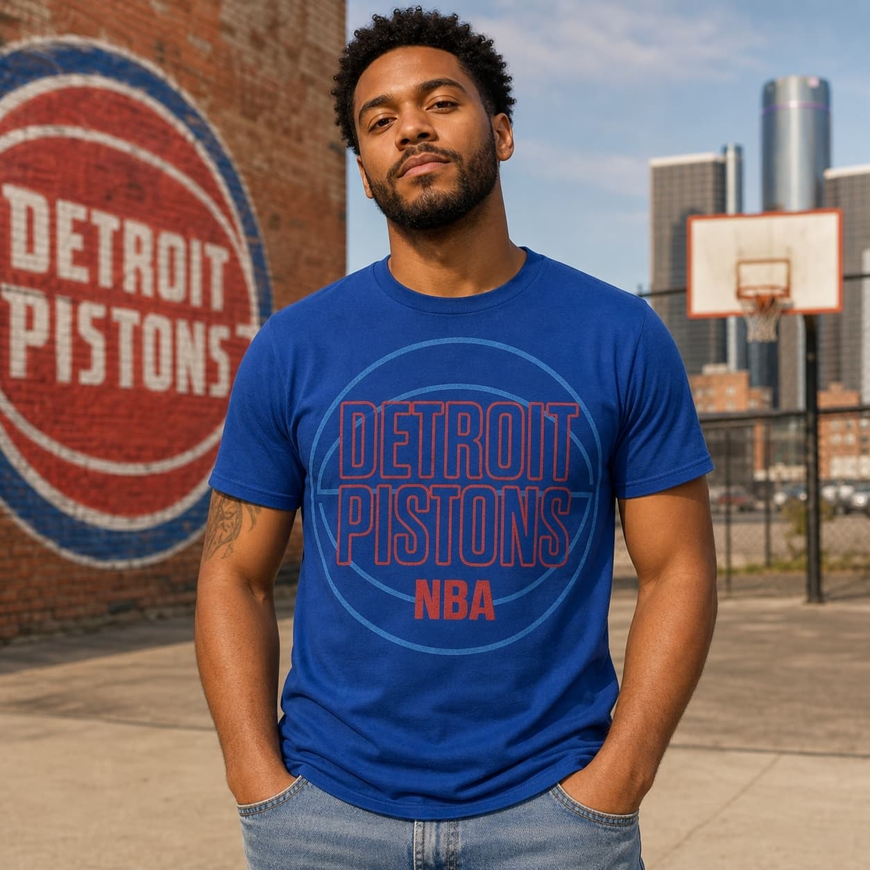 Detroit Pistons Retro Basketball 1975 Shirt