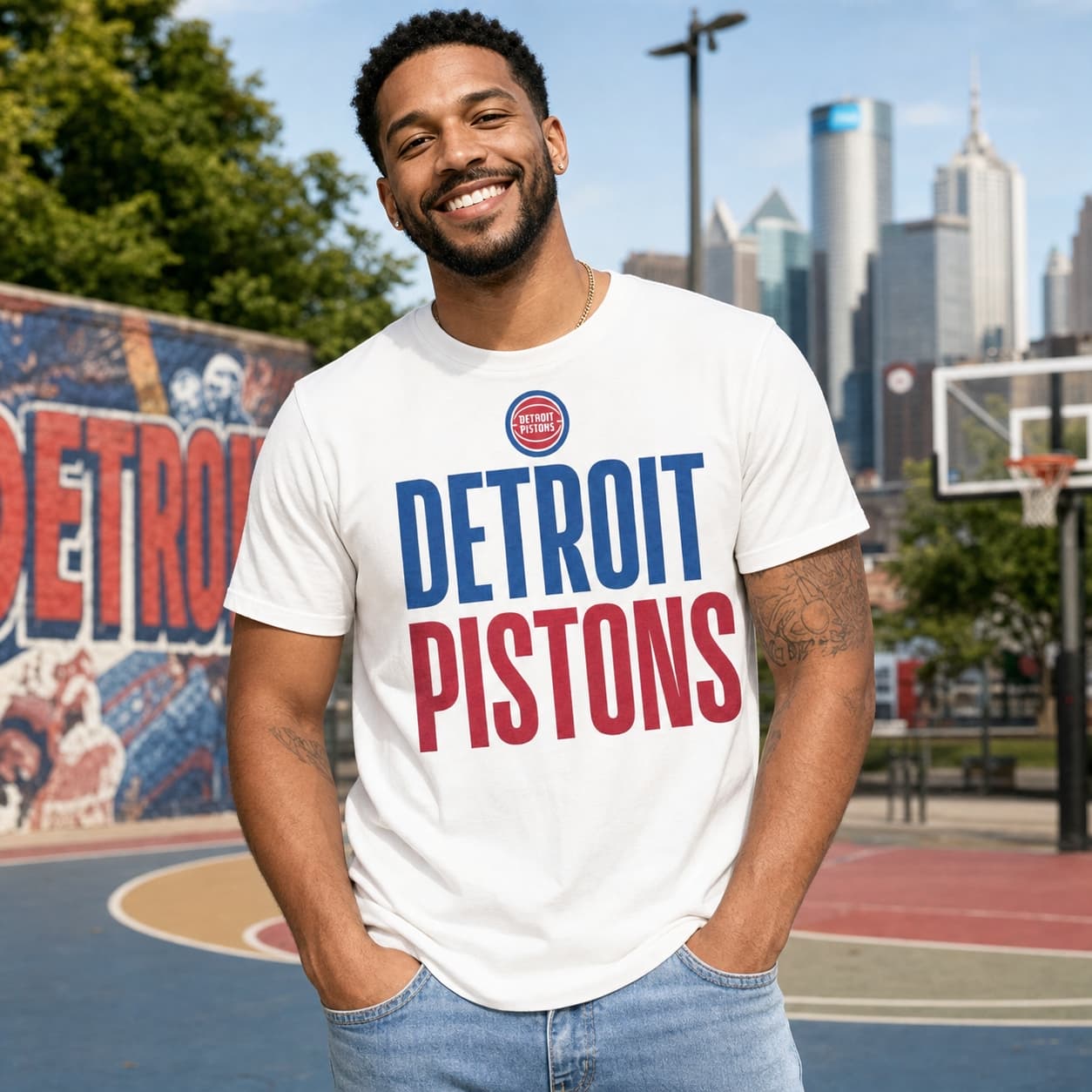 Detroit Pistons Retro Basketball 1990 Shirt