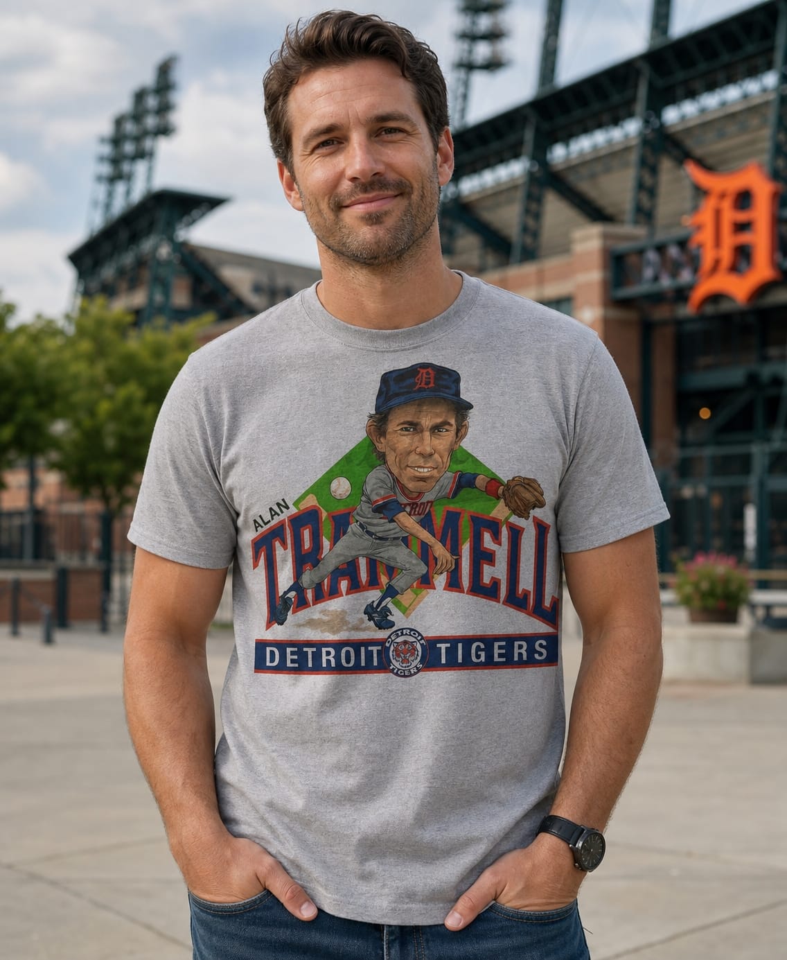Detroit Tigers Alan Trammell Exclusive Retro Baseball 1984 Artwork Shirt