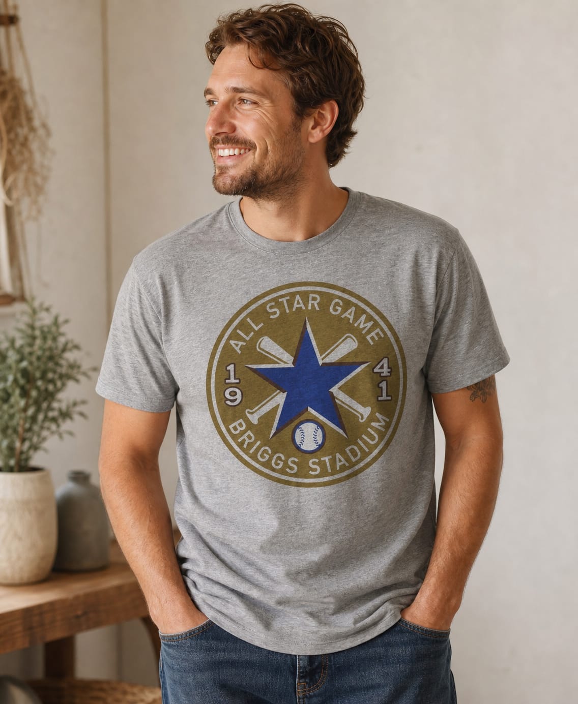 Detroit Tigers Retro All Star Game Baseball 1941 Artwork Shirt