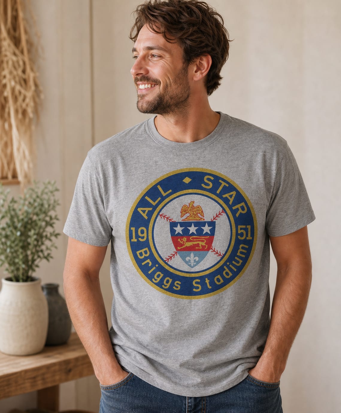 Detroit Tigers Retro All Star Game Baseball 1951 Artwork Shirt