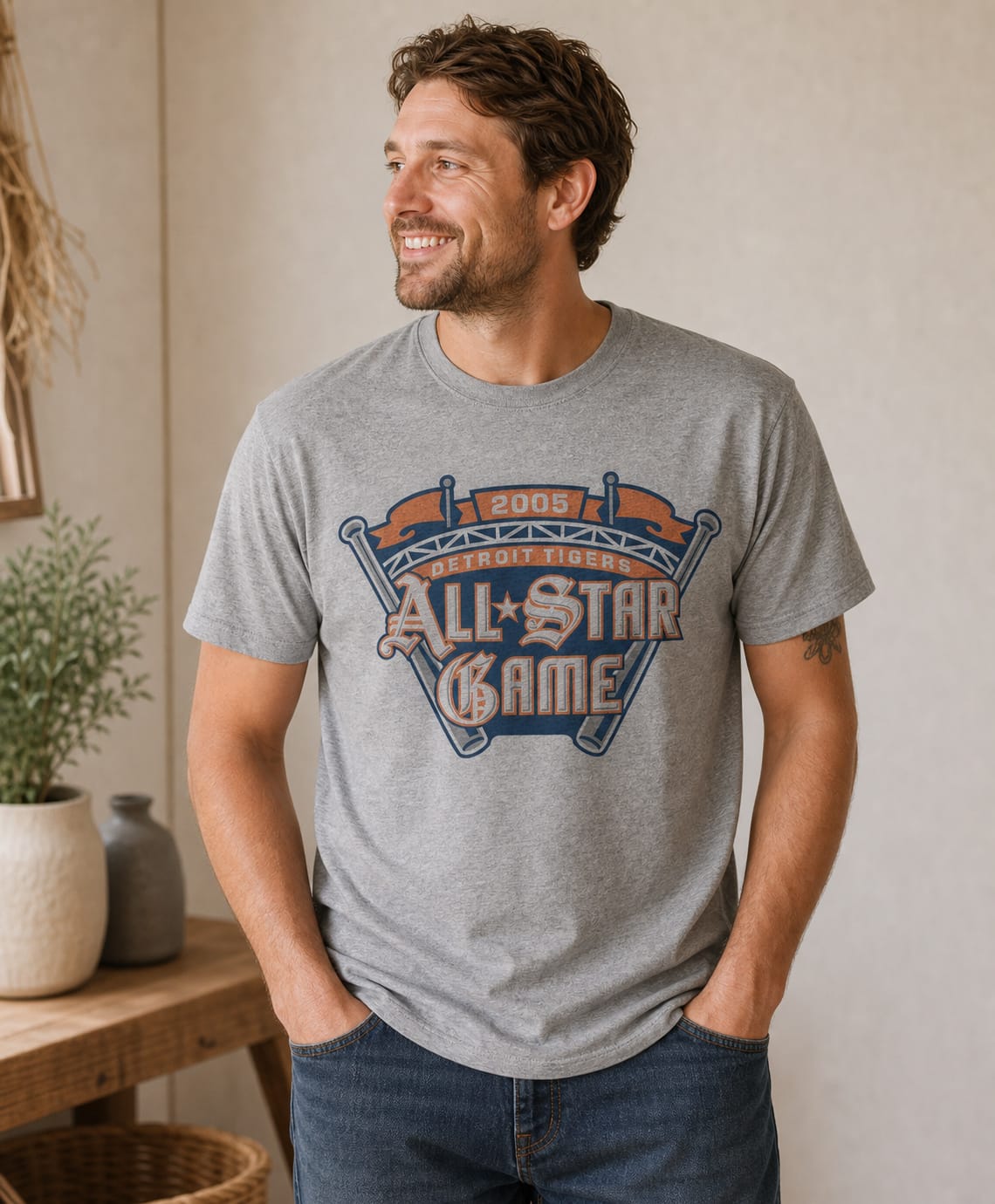 Detroit Tigers Retro All Star Game Baseball 2005 Artwork Shirt
