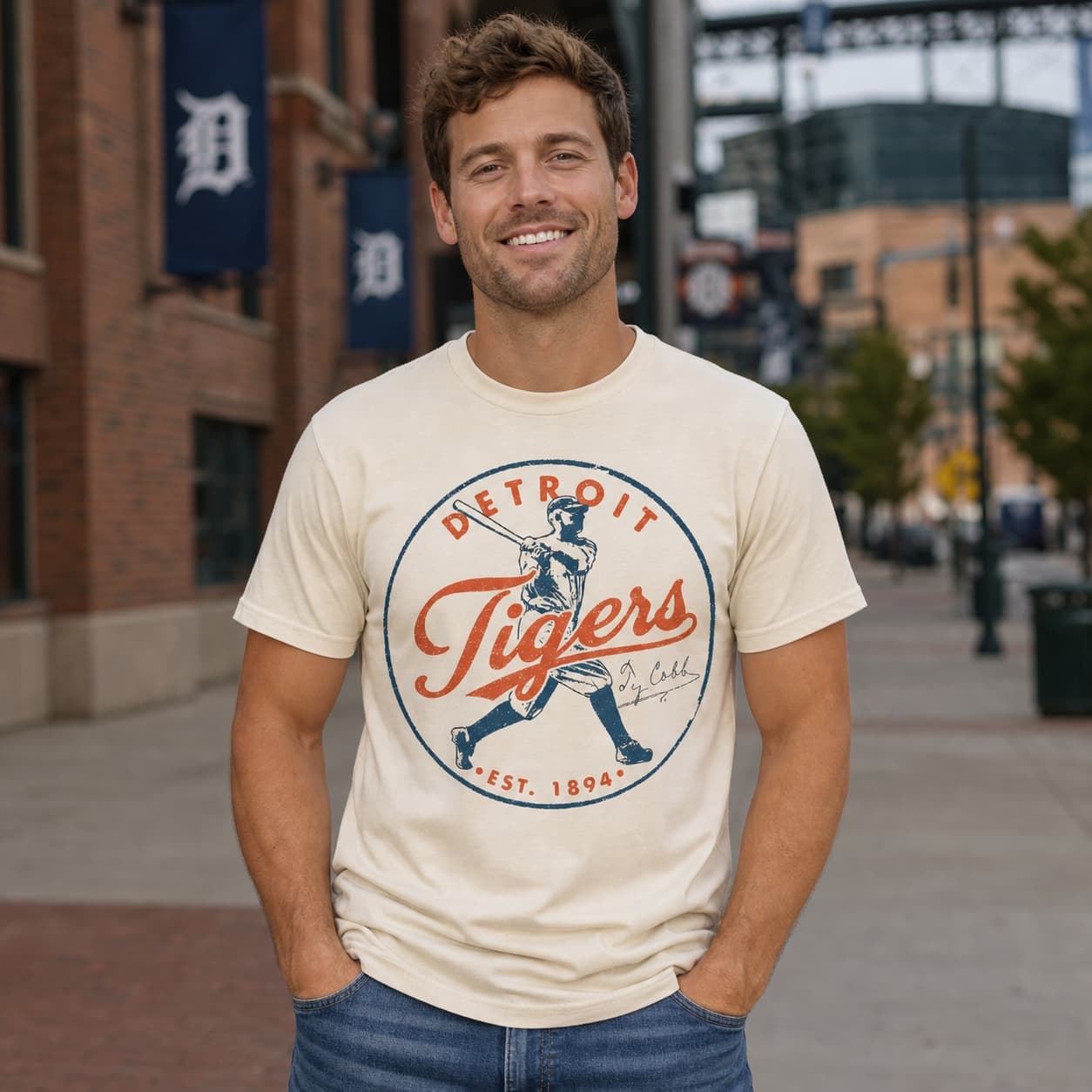 Detroit Tigers Retro Baseball 1894 Artwork Shirt