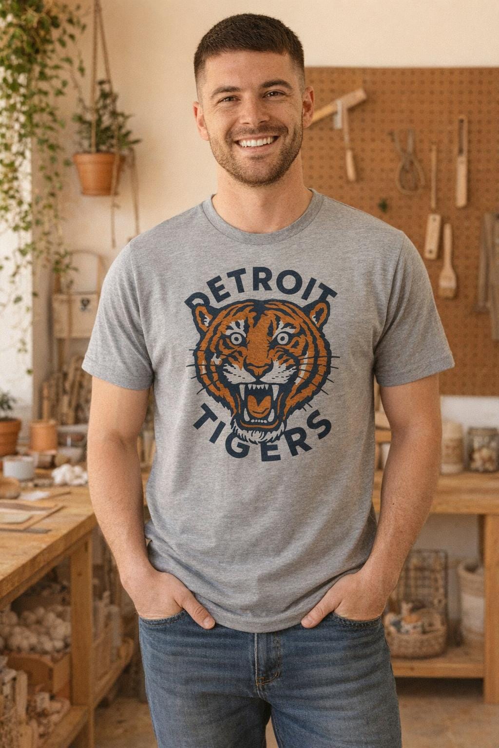 Detroit Tigers Retro Baseball 1957 Artwork Shirt
