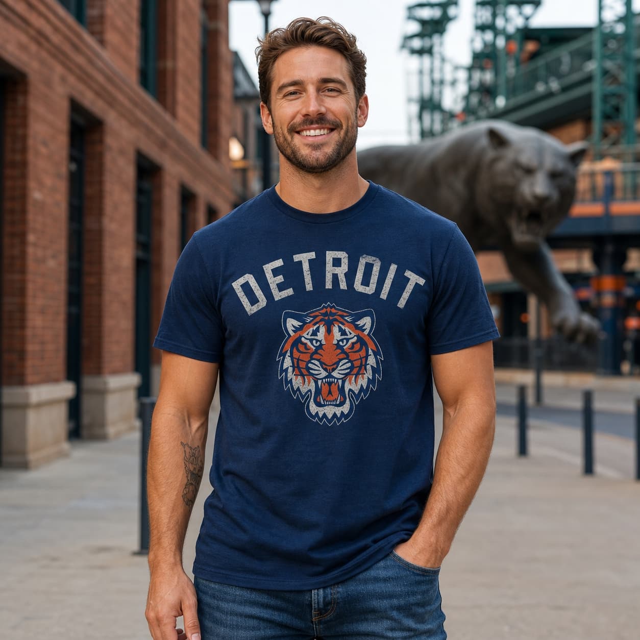 Detroit Tigers Retro Baseball 1960 Artwork Shirt