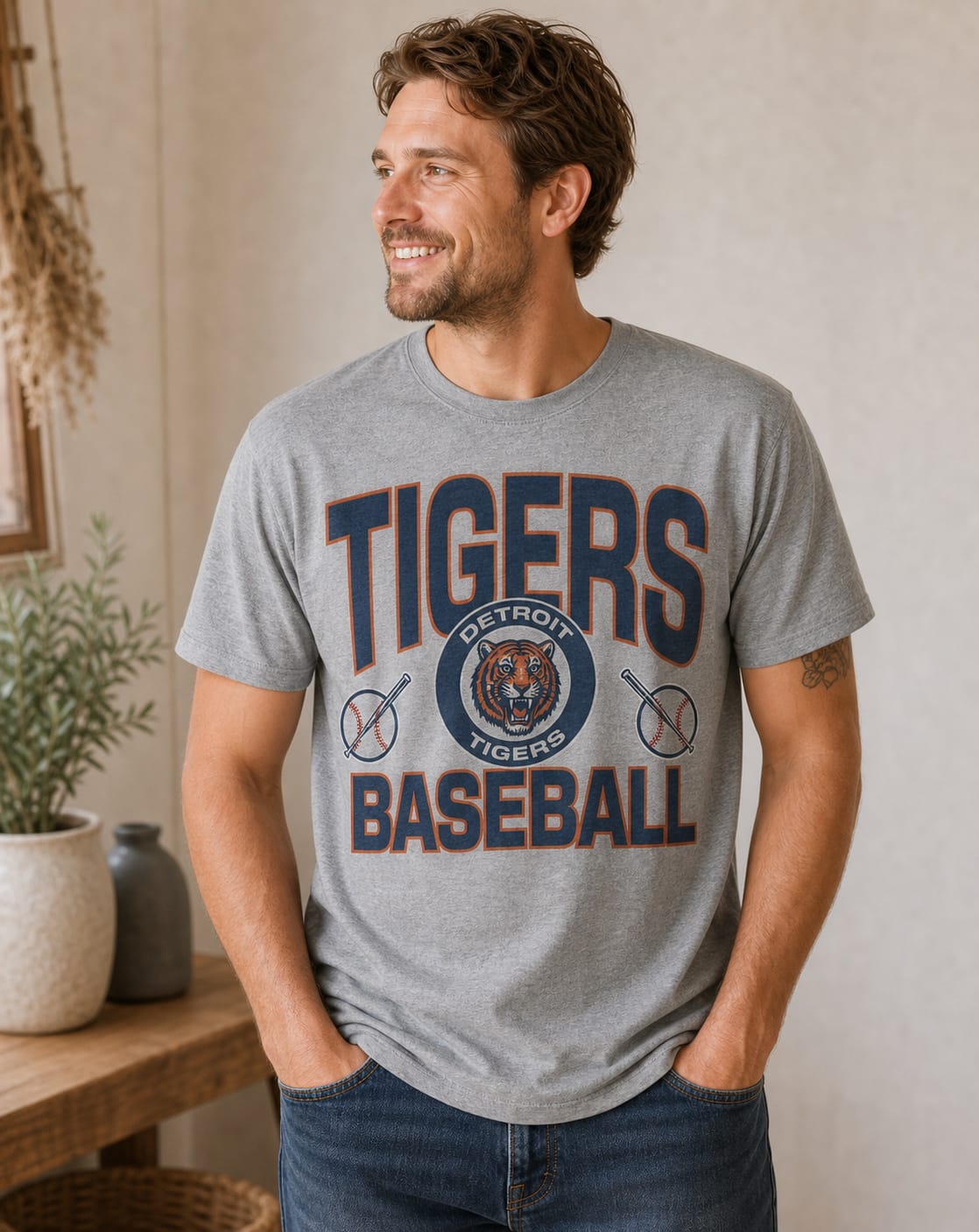 Detroit Tigers Retro Baseball 1984 Artwork Shirt
