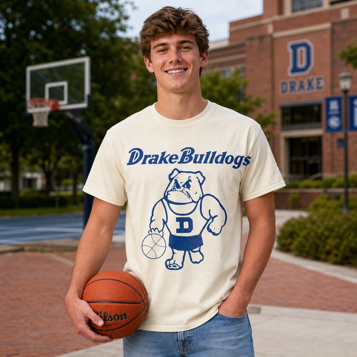 Drake Bulldogs Retro Basketball 1974 Shirt