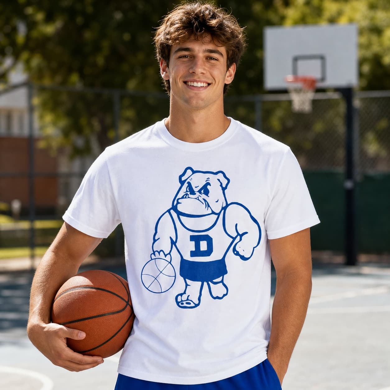 Drake Bulldogs Retro Basketball Mascot 1974 Shirt