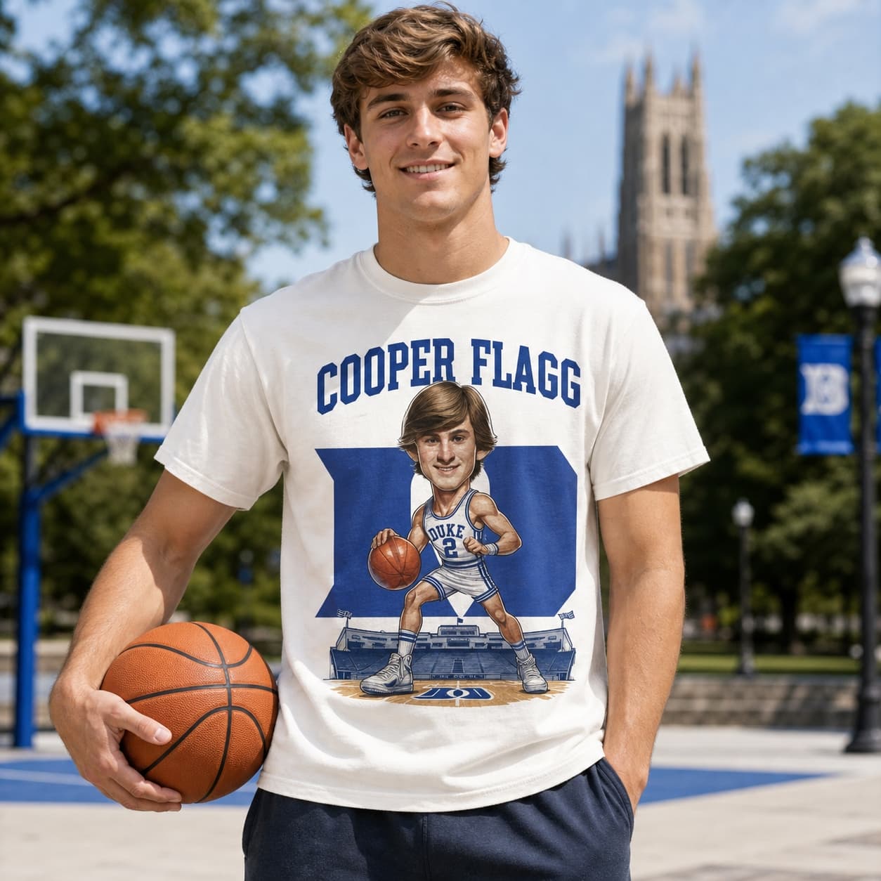 Duke Blue Devils Cooper Flagg #2 Exclusive Retro Basketball Shirt