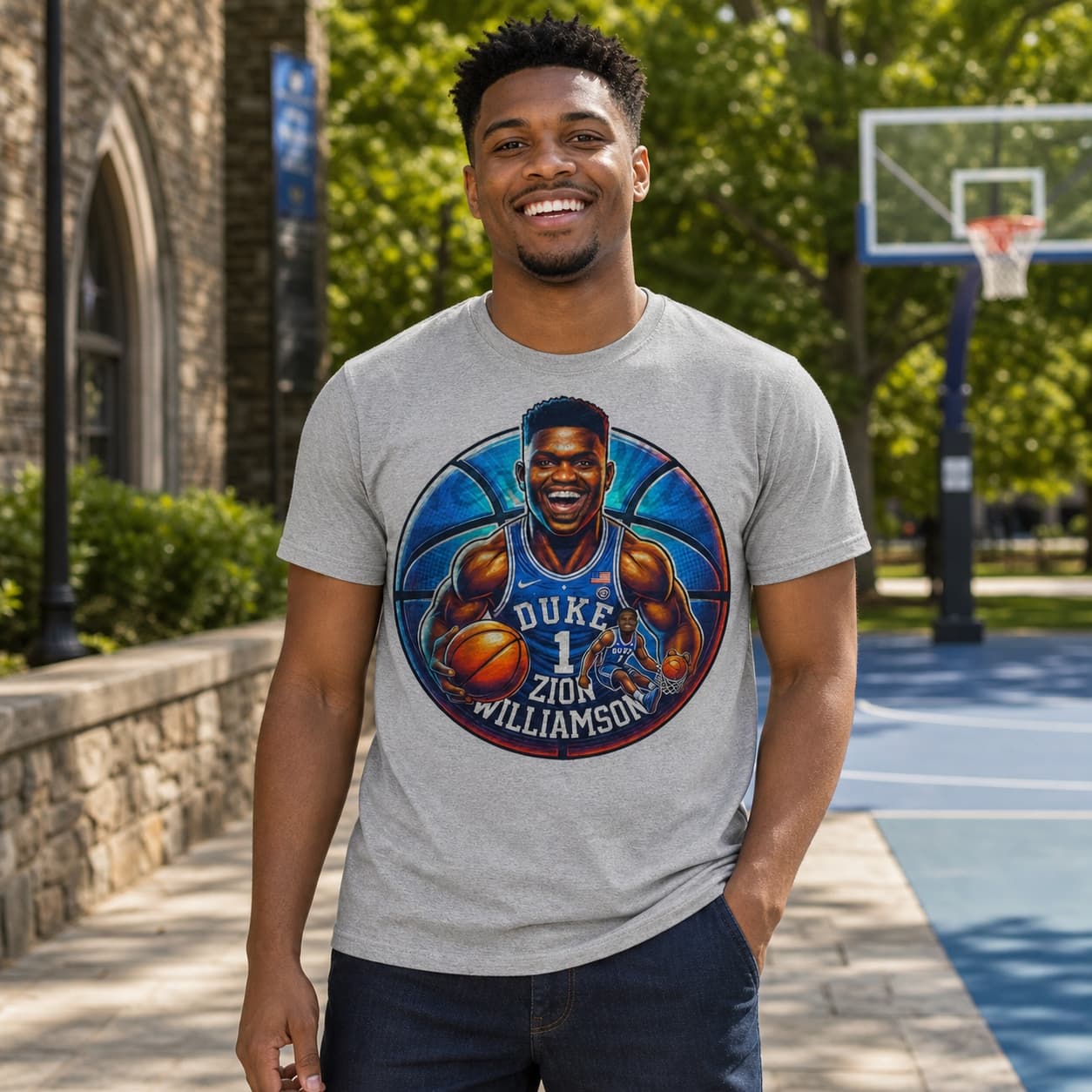 Duke Blue Devils Zion Williamson Exclusive Retro March Madness Basketball Shirt