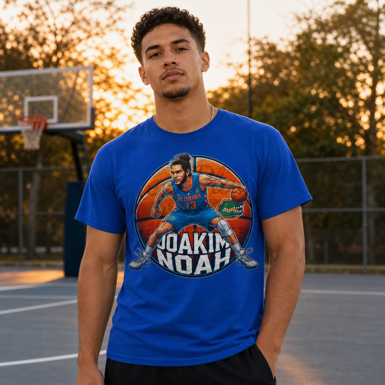 Florida Gators Joakim Noah Exclusive Retro March Madness Basketball Shirt