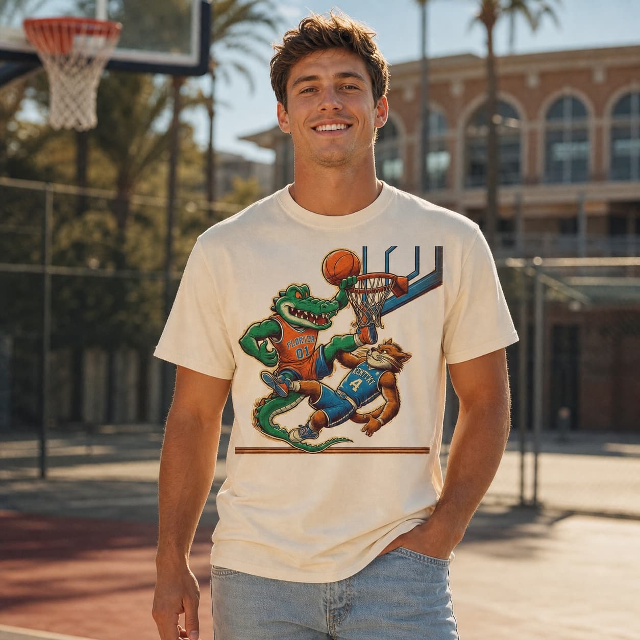 Florida Gators vs. Kentucky Wildcats Retro Rivalry Basketball 1985 Shirt