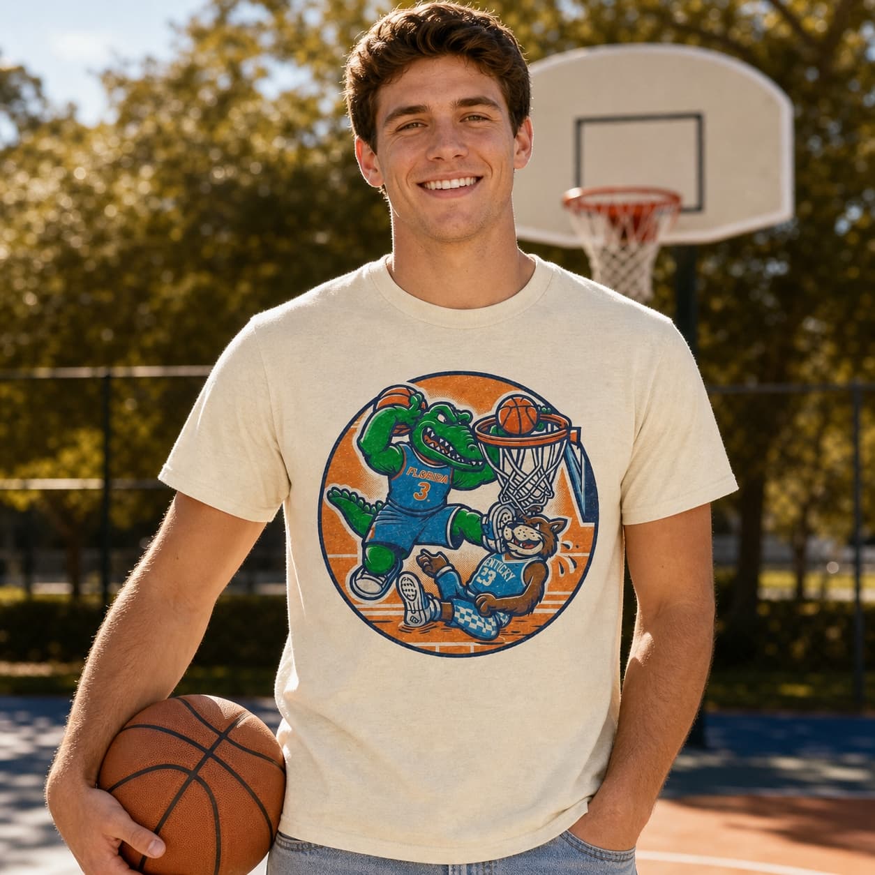 Florida Gators vs. Kentucky Wildcats Retro Rivalry Basketball Shirt