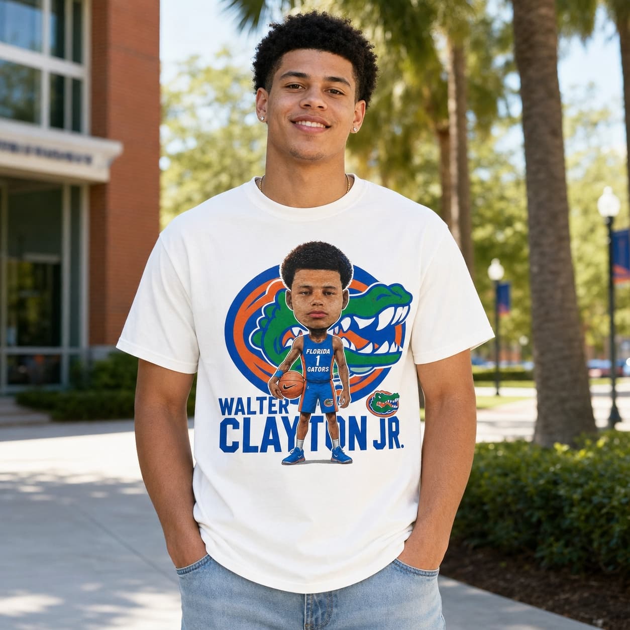 Florida Gators Walter Clayton Jr. Exclusive Retro March Madness Basketball Shirt