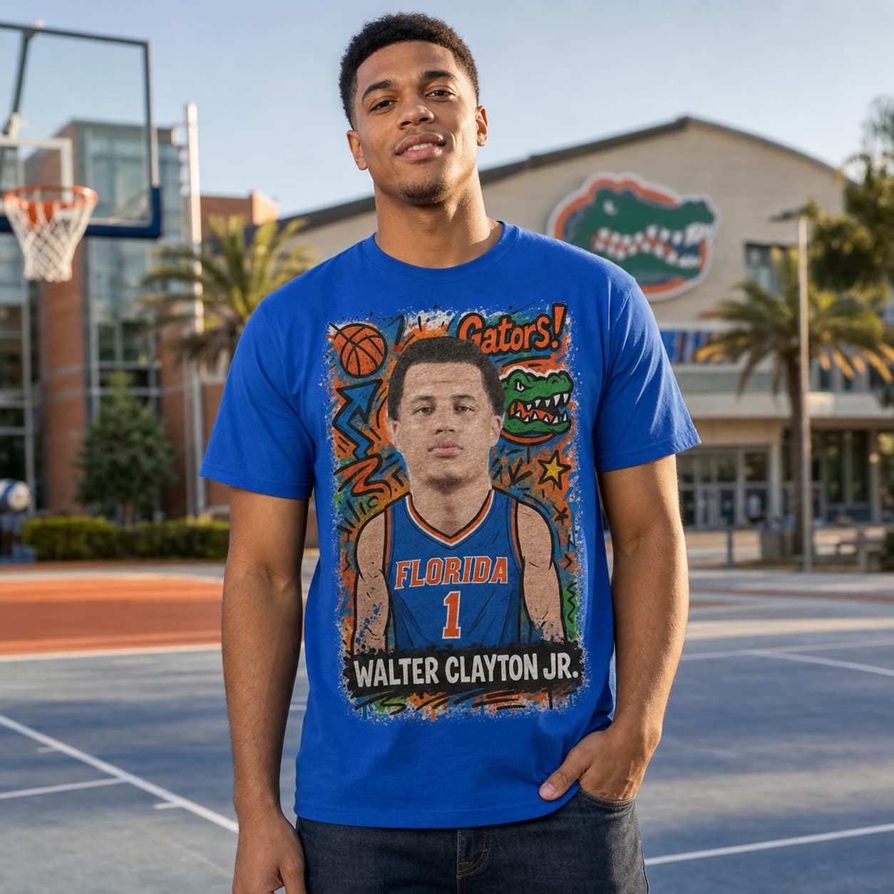 Florida Gators Walter Clayton Jr. MVP Exclusive Retro March Madness Basketball Shirt