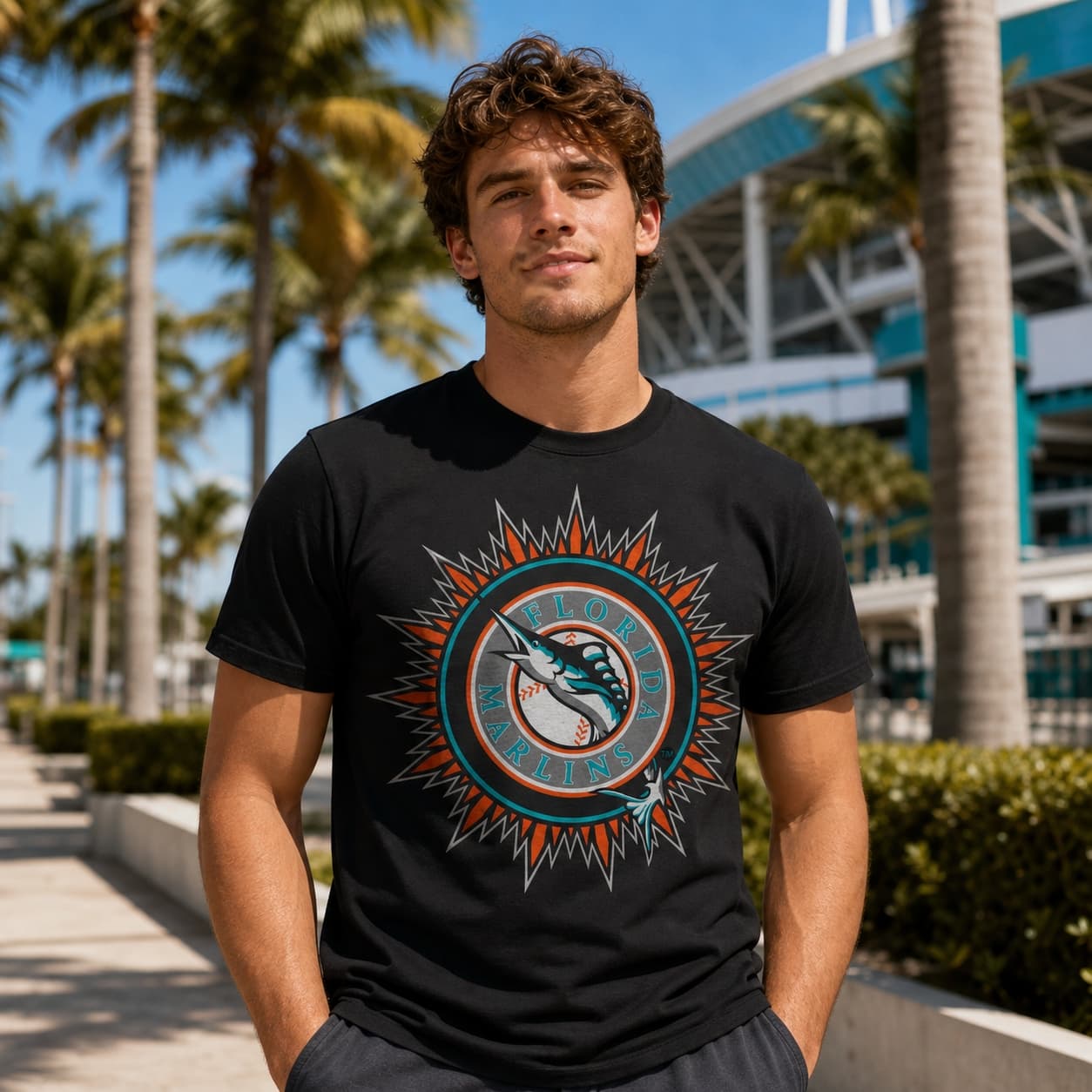 Florida Marlins Retro Baseball 2003 Artwork Shirt