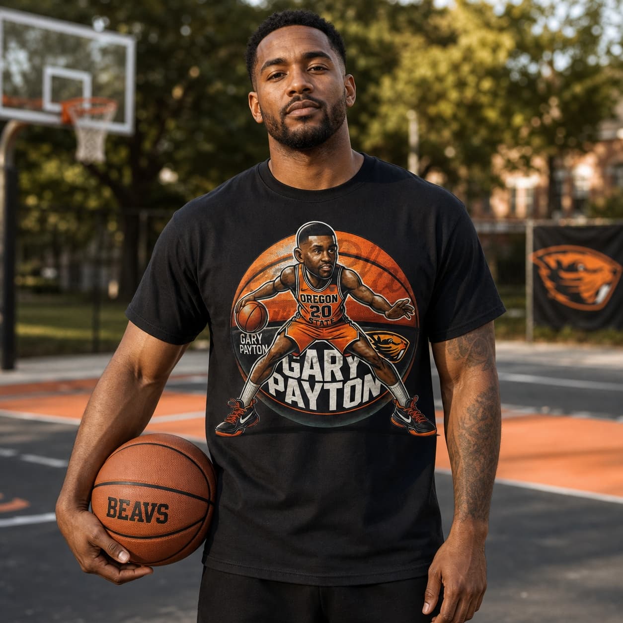 Gary Payton PG Exclusive Retro March Madness Basketball Shirt