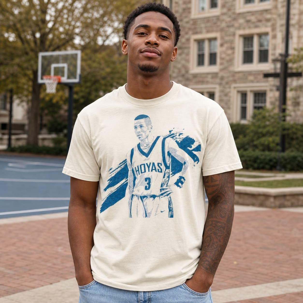 Georgetown Hoyas Retro Allen Iverson Basketball 1993 Shirt