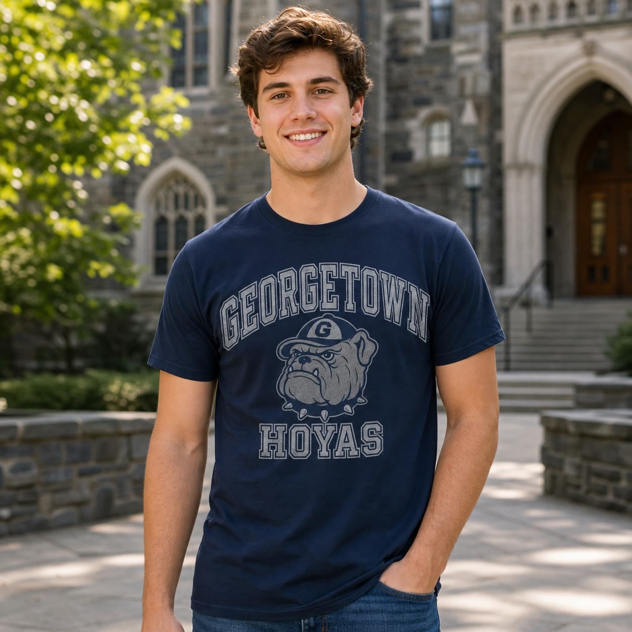 Georgetown Hoyas Retro Basketball 1984 Shirt