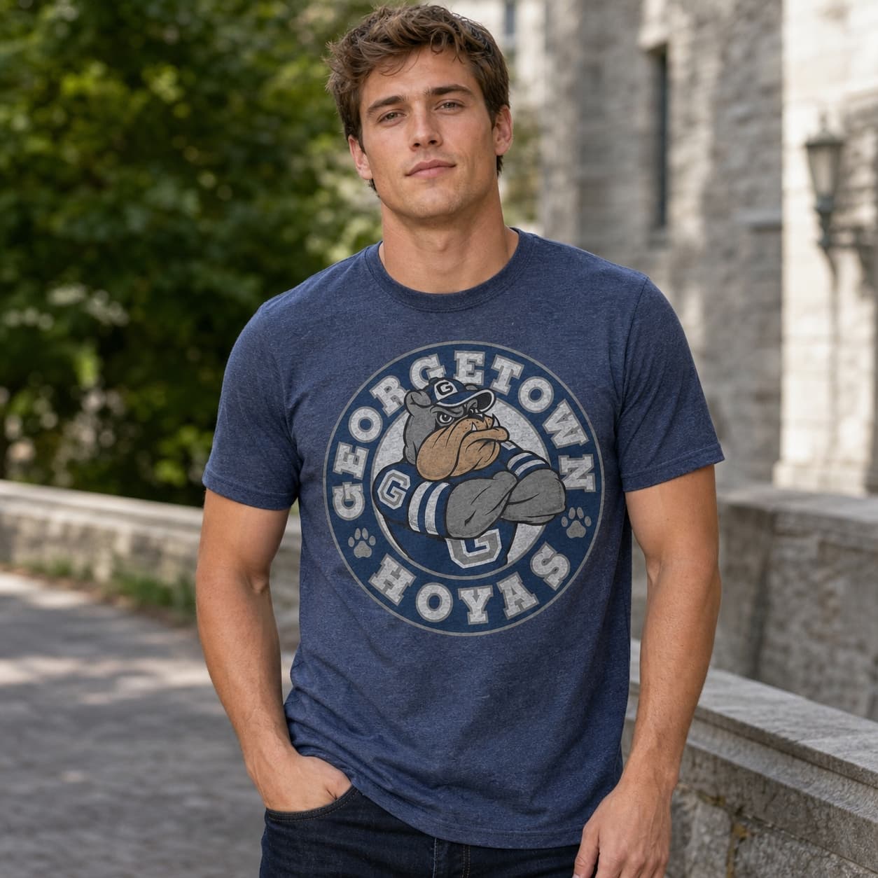 Georgetown Hoyas Retro Basketball 1992 Shirt