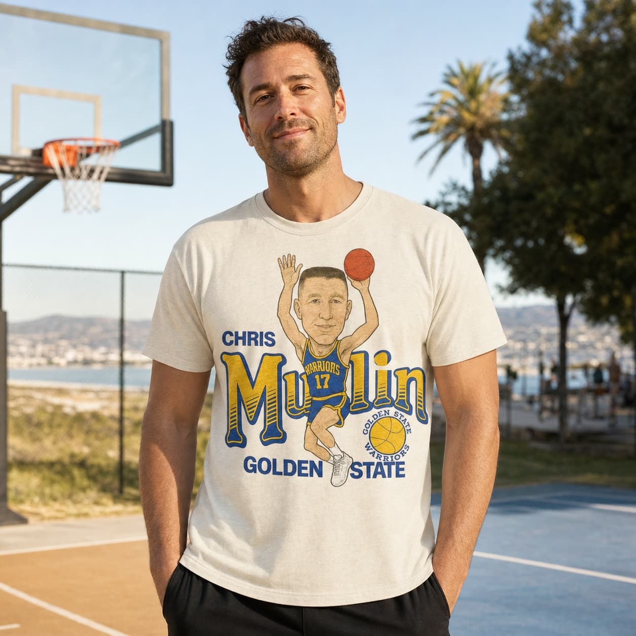 Golden State Warriors Chris Mullin Exclusive Retro Basketball 1989 Shirt