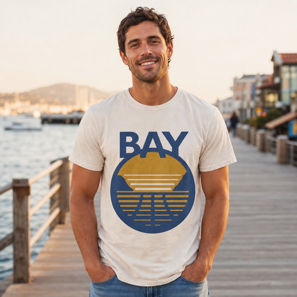 Golden State Warriors Retro Basketball Bay Shirt